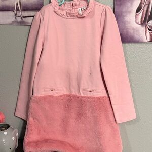 Janie and jack girls dress size 10 pink 65% cotton gently used